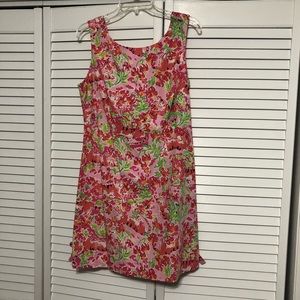 Floral Pink Sleeveless Dress